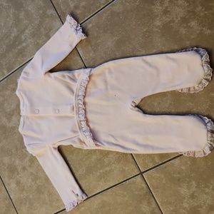 Girls Classic Smocked Footsie Velour